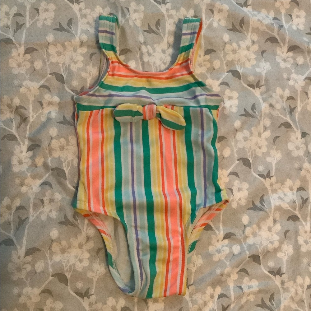Cat & Jack Multicolor Stripe One-Piece Swimsuit Summer fun